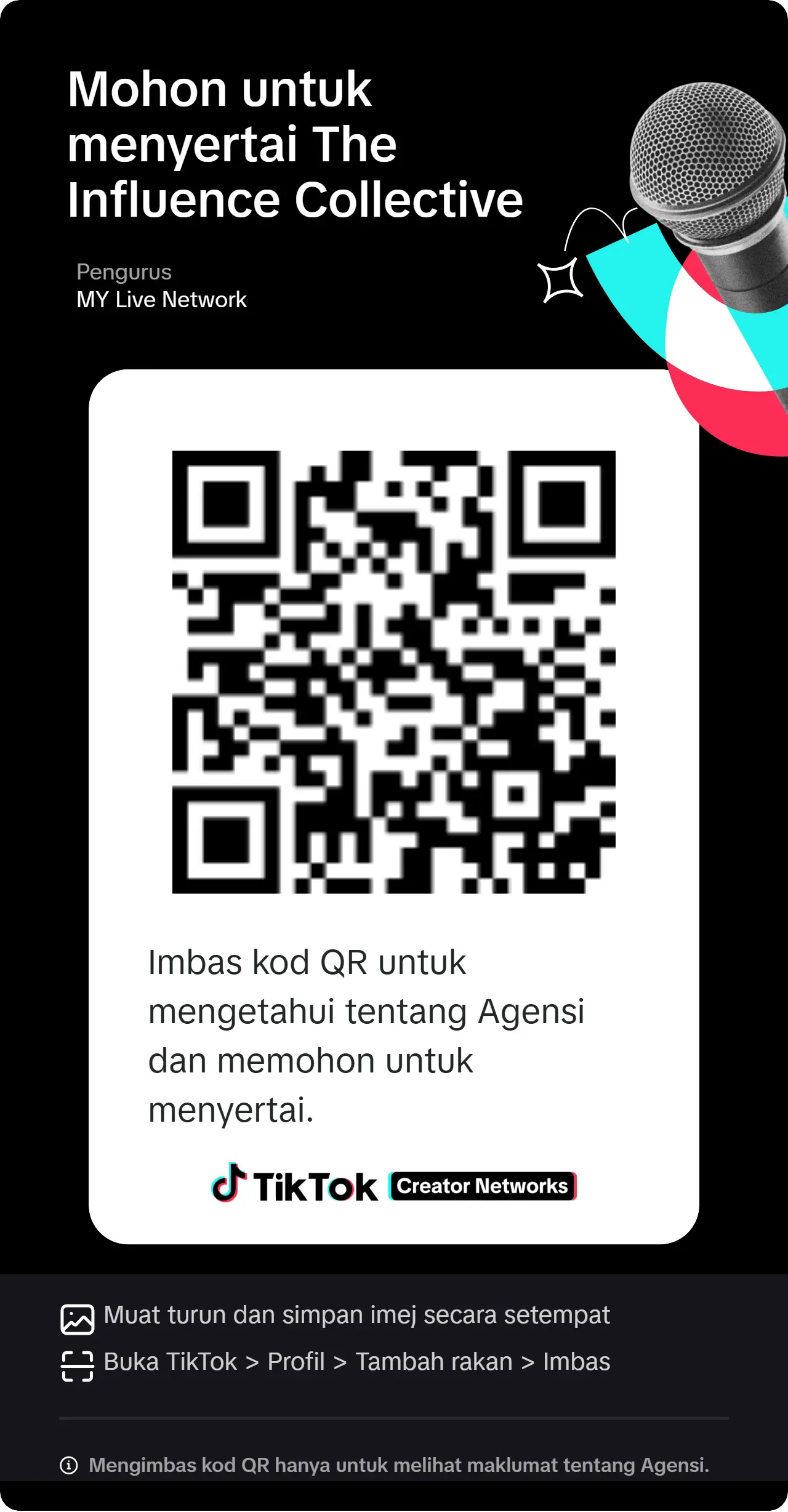 TikTok Agency QR Code Malaysia